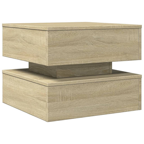 Vidaxl salontafel met led-verlichting 50x50x40 cm sonoma eiken