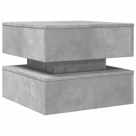 Vidaxl salontafel met led-verlichting 50x50x40 cm betongrijs