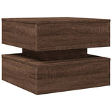 Vidaxl salontafel met led-verlichting 50x50x40 cm bruin eikenkleur