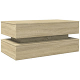 Vidaxl salontafel met led-verlichting 90x50x40 cm sonoma eikenkleurig