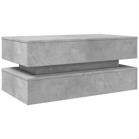 Vidaxl salontafel met led-verlichting 90x50x40 cm betongrijs