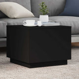 Vidaxl salontafel met led-verlichting 50x50x40 cm zwart