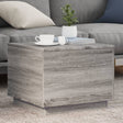 Vidaxl salontafel met led-verlichting 50x50x40 cm grijs sonoma eiken