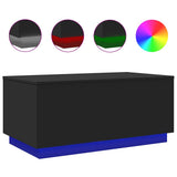 Vidaxl salontafel met led-verlichting 90x50x40 cm zwart