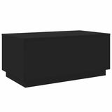Vidaxl salontafel met led-verlichting 90x50x40 cm zwart