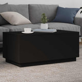 Vidaxl salontafel met led-verlichting 90x50x40 cm zwart