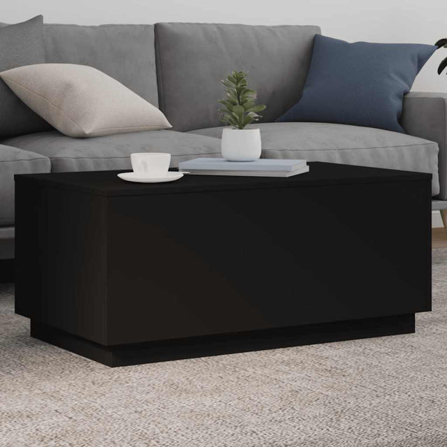 Vidaxl salontafel met led-verlichting 90x50x40 cm zwart