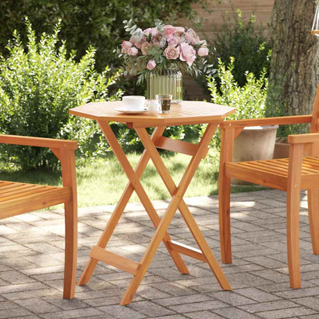 Vidaxl tuintafel inklapbaar ø70x75 cm massief acaciahout