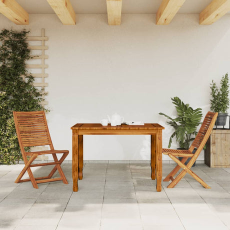 Vidaxl opklapbare stoelen, 2 stuks, massief acaciahout