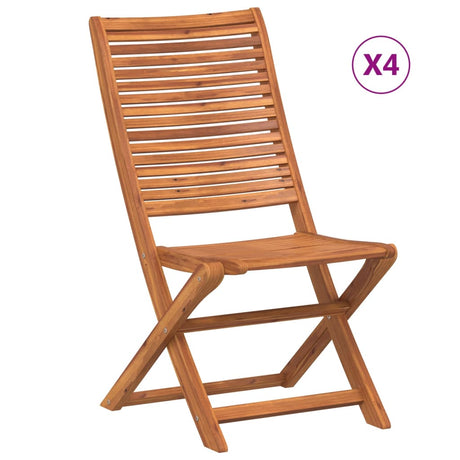 Vidaxl klapstoelen 4 stuks van massief acaciahout