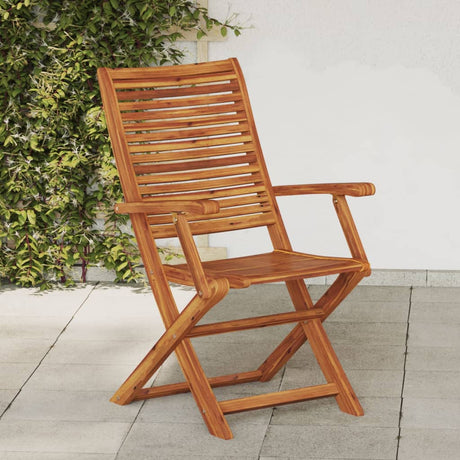 Vidaxl inklapbare stoelen 2 st met armleuning massief acaciahout