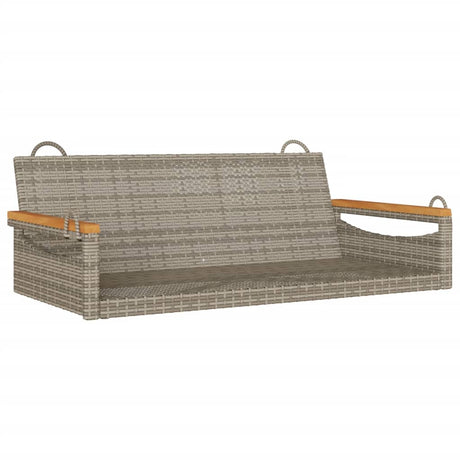 Vidaxl schommelbank 109x62x40 cm poly rattan grijs