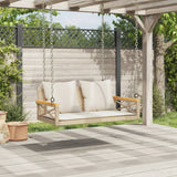 Vidaxl schommelbank met kussens 109x62x40 cm poly rattan beige
