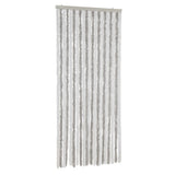 Vidaxx Fliegenvorhang 90x220 cm Chenille Hellgrau und Weiß