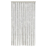 Vidaxx Fliegenvorhang 100x200 cm Chenille Hellgrau und Weiß