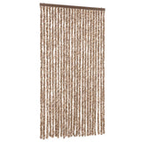 Vidaxx Fliegenvorhang 100x200 cm Chenille Beige und Dunkelbraun