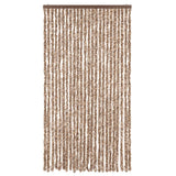Vidaxx Fliegenvorhang 100x200 cm Chenille Beige und Dunkelbraun