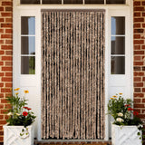 Vidaxx Fliegenvorhang 100x220 cm Chenille Beige und Dunkelbraun