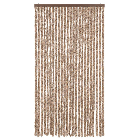 Vidaxx Fliegenvorhang 100x230 cm Chenille Beige und Dunkelbraun