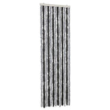 VidaXL Fliegenvorhang 56x185 cm Chenille grau und schwarz