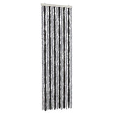 Vidaxx Fliegenvorhang 56x200 cm Chenille Grau und Schwarz