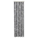 Vidaxx Fliegenvorhang 56x200 cm Chenille Grau und Schwarz