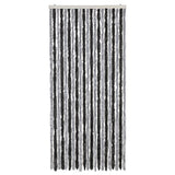 Vidaxx Fliegenvorhang 90x220 cm Chenille Grau und Schwarz