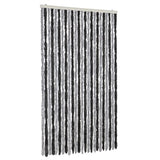 Vidaxx Fliegenvorhang 100x200 cm Chenille Grau und Schwarz