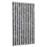 Vidaxx Fliegenvorhang 100x220 cm Chenille Grau und Schwarz