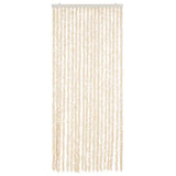 VidaXL Fliegenvorhang 56x185 cm Chenille Beige und Weiß
