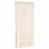 Vidaxx Fliegenvorhang 90x200 cm Chenille Beige und Weiß