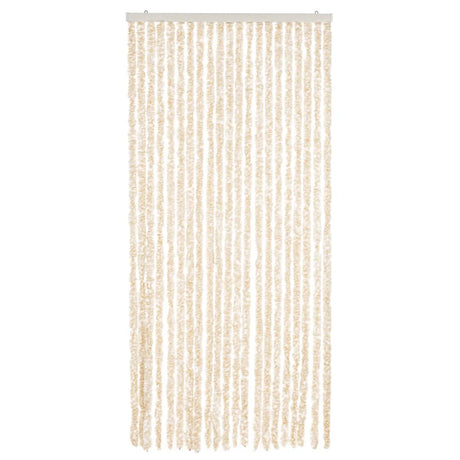 Vidaxx Fliegenvorhang 90x220 cm Chenille Beige und Weiß