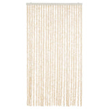 Vidaxx Fliegenvorhang 100x200 cm Chenille Beige und Weiß