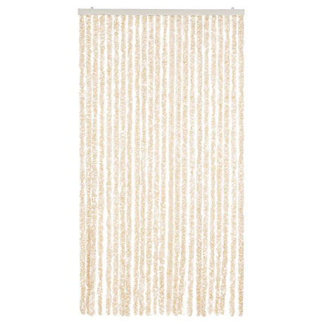 Vidaxx Fliegenvorhang 100x220 cm Chenille Beige und Weiß
