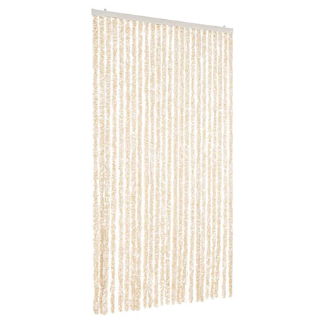 Vidaxx Fliegenvorhang 100x230 cm Chenille Beige und Weiß