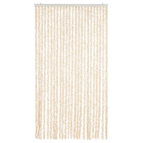 Vidaxx Fliegenvorhang 100x230 cm Chenille Beige und Weiß