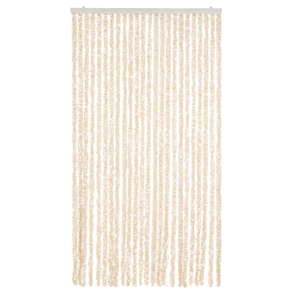 Vidaxx Fliegenvorhang 100x230 cm Chenille Beige und Weiß