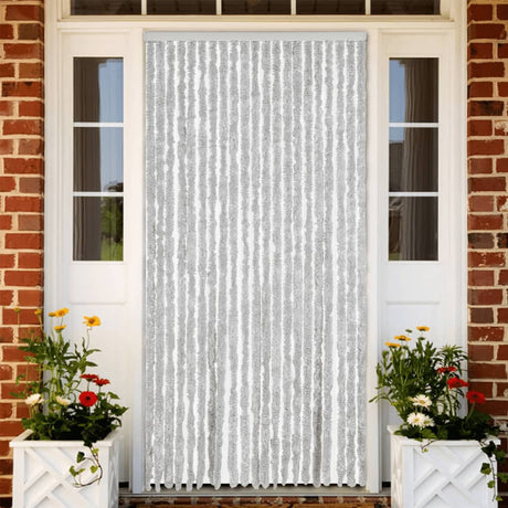 Vidaxx Fliegenvorhang 90x200 cm Chenille grau