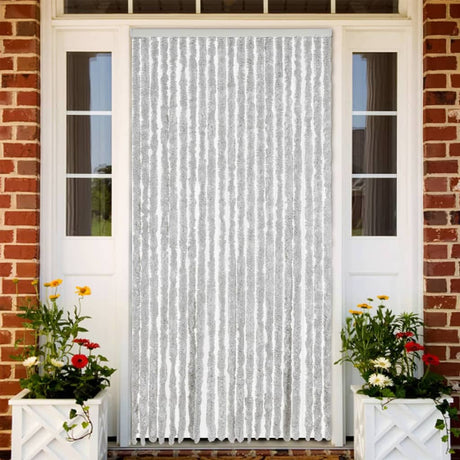 Vidaxx Fliegenvorhang 90x220 cm Chenille grau