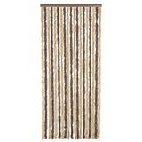 Vidaxx Fliegenvorhang 56x185 cm Chenille Dunkelbraun und Beige
