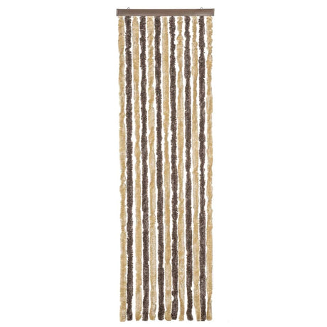 Vidaxx Fliegenvorhang 56x185 cm Chenille Dunkelbraun und Beige