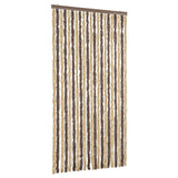 Vidaxx Fliegenvorhang 90x200 cm Chenille Dunkelbraun und Beige