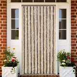 Vidaxx Fliegenvorhang 90x220 cm Chenille Dunkelbraun und Beige