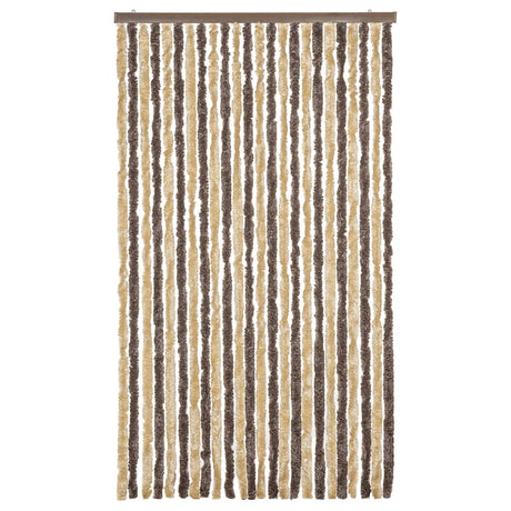 Vidaxx Fliegenvorhang 100x220 cm Chenille Dunkelbraun und Beige