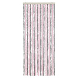 Vidaxx Fliegenvorhang 56x185 cm Chenille Silbergrau und Rosa