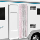 Vidaxx Fliegenvorhang 56x185 cm Chenille Silbergrau und Rosa