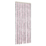 Vidaxx Fliegenvorhang 56x200 cm Chenille Silbergrau und Rosa