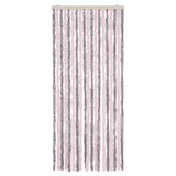 Vidaxx Fliegenvorhang 56x200 cm Chenille Silbergrau und Rosa
