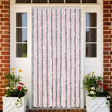 Vidaxx Fliegenvorhang 90x200 cm Chenille Silbergrau und Rosa