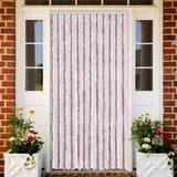 Vidaxx Fliegenvorhang 100x220 cm Chenille Silbergrau und Rosa